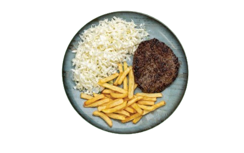 Pleskavic Sallat Pomfrit